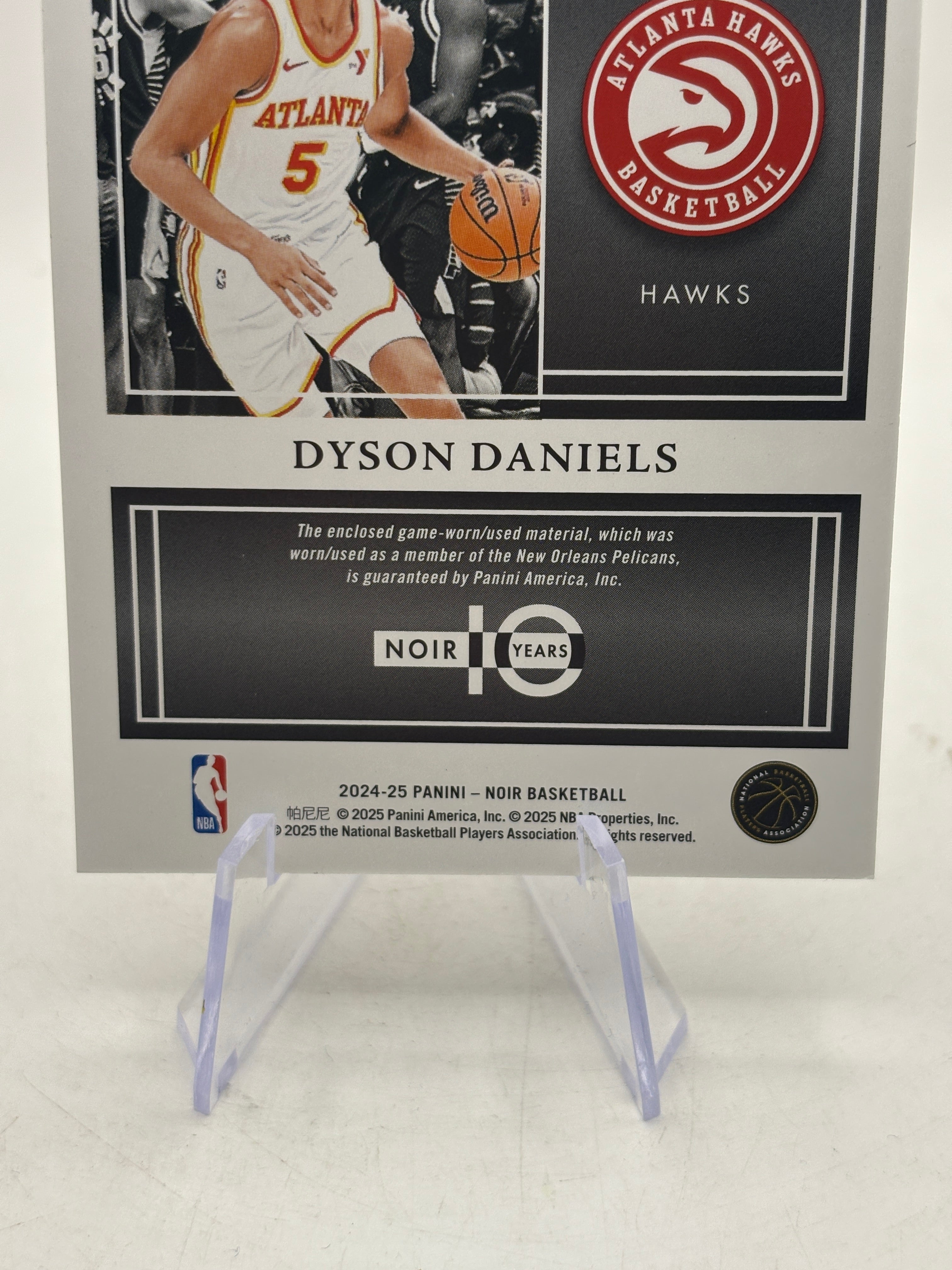 2024-25 Panini Noir Basketball - Dyson Daniels #JM-DYS Patch /99 MISCUT FRENLY BRICKS - Open 7 Days